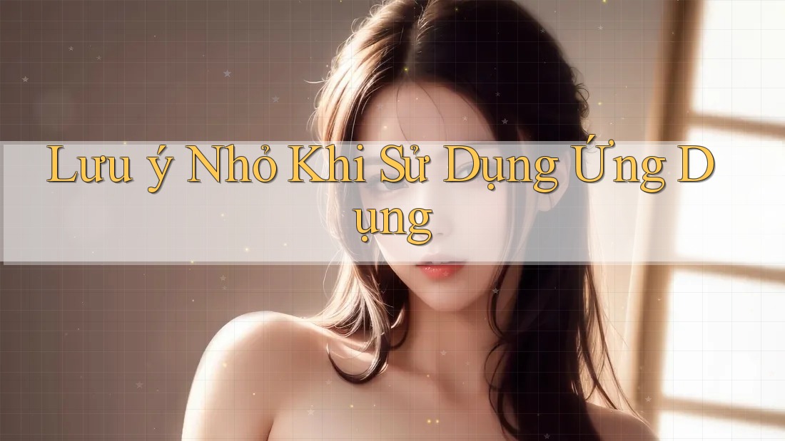 Lưu ý Nhỏ Khi Sử Dụng Ứng Dụng Lưu ý Nhỏ Khi Sử Dụng Ứng Dụng
